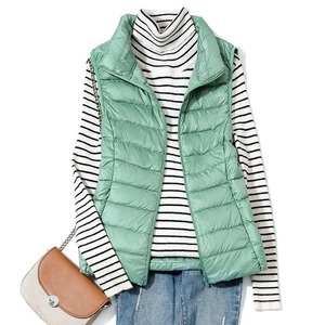 <b>Women's</b> Personalized Puffer <b>Vest</b> Stand Collar Duck Padding Wholesale Logo <b>Winter</b> Warm Breathable Premium Fit Casual Outerwear - Product Image 1