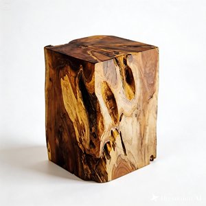 Hot Sale Indonesia Source Natural Shape Exotic Teak Root Trunk Wooden Tufted Small Low Ottoman Mall Living Room Chair <b>Stools</b> - Product Image 6