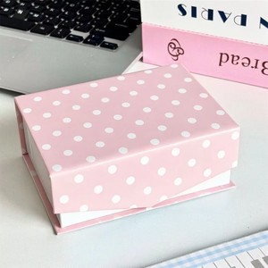New Arrival Cute Polka Dot Magnetic Card <b>Box</b> Desktop Dustproof Organizer For Key Trinket Jewelry <b>Gift</b> <b>Box</b> For Friends <b>Present</b> - Product Image 1