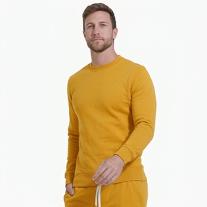 เสื้อสเวตเชิ้ตคอกลมผ้าฟลีซคอตตอน 100% สำหรับผู้ชาย แบบขายส่ง สั่งทำได้ สีพื้น ระบายอากาศได้ดี เป็นมิตรกับสิ่งแวดล้อม เหมาะสำหรับฤดูใบไม้ร่วง ชุดกีฬา ODM - Product Image 4