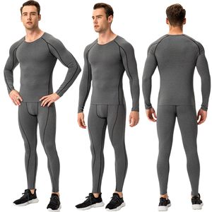 Custom Men Thermal Compression Shirt <b>Pants</b> Set Workout Baselayer OEM Bulk Wholesale - Product Image 4