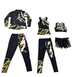 Ropa de Práctica de Baile, Diseño Personalizado, Ropa Deportiva para Animadoras, Conjuntos Completos de Camisetas sin Mangas y Pantalones Cortos - Product Image 4