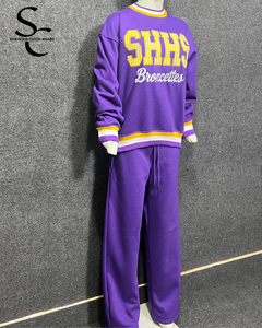 Ensemble sweat-shirt et jogging pour femme personnalisé, haute qualité, 100% coton molletonné, écologique, respirant, logo brodé appliqué, OEM - Product Image 3