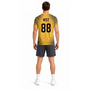 Yellow Gold Champion Fit <b>Volleyball</b> Uniform Premium Quick Dry Polyester Fabric Professional Sports Teamwear <b>Sets</b> - Product Image 2