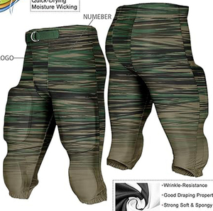High Quality Football <b>Match</b> Sports Protective Shorts Training Long Pants For Men's Premium Quality American Football Pants - Product Image 2