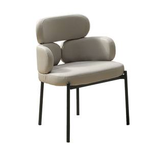 Sillón de Tela Moderno de Estilo Nórdico Minimalista para Cafetería, Restaurante, Silla de Comedor de Lujo Ligero con Respaldo para el Hogar - Product Image 5