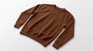 เสื้อสเวตเชิ้ตคอกลมสีน้ำตาลสำหรับผู้ชาย ผ้าฝ้ายถัก 100% ทรงปกติ สวมใส่สบาย สีพื้น แขนยาว เหมาะสำหรับใส่ในฤดูใบไม้ร่วง - Product Image 5