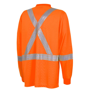Camiseta de trabajo personalizada al por mayor, uniforme de seguridad, ropa de alta visibilidad, camiseta reflectante de manga corta para hombre - Product Image 3