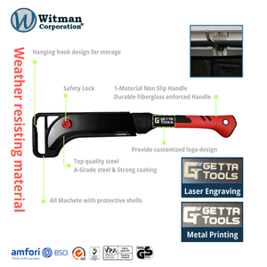 Agriculture Tool Bush Sickle Billhook <b>Brush</b> Hook SK5 blade Sharpened Edge Nylon Fiberglass and TPR Handle Mobility in Outdoor - Product Image 3