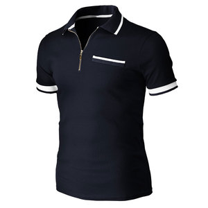 Ventes directes d'usine personnalisées, polos en coton doux, polos de golf pour hommes, col montant, 100% coton, polos pour hommes - Product Image 2