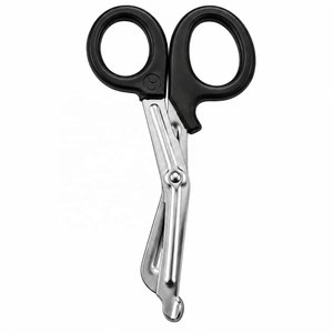 Ciseaux utilitaires robustes MJW, 7,5 pouces, manche noir, lame en acier inoxydable dentelée, usage domestique, artisanat, industrie - Product Image 5