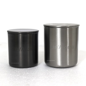 Luxury Customized Logo <b>Candle</b> Jars Stainless Steel Premium Black <b>Candle</b> Containers with Lids Metal <b>Candle</b> Jars for <b>Candle</b> Making - Product Image 2