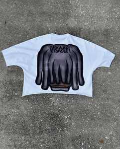 T-shirt surdimensionné pour homme en coton 100% lourd, épaules tombantes, style streetwear - Product Image 3