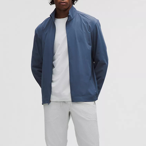 Mens Flex Training <b>Jacket</b> <b>Lightweight</b> Active Wear with Full Front Zip for Fitness Running Exercise Custom Factory Supply - Product Image 1