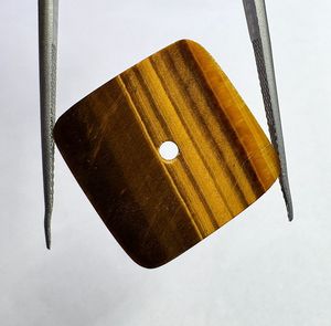 Esfera de Reloj con Movimiento Nh35, Piedra de Ojo de Tigre Natural, Marrón/Negro, Disco Cuadrado de 24.5 mm, 0.6 mm de Grosor, Clásico y Elegante para Fabricación de Relojes - Product Image 3