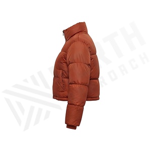 Hooded Quilted Waterproof <b>Bubble</b> Jacket Black Full Sleeve Winter Windproof Cotton Shell Knitted Fabric Polyester Filling Stand - Product Image 3
