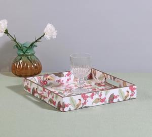 Elegante Bandeja de Servir de MDF con Diseño Meenakari, Bandeja Decorativa Pintada a Mano para Té, Café, Aperitivos, Regalo de Boda, Decoración del Hogar - Product Image 2