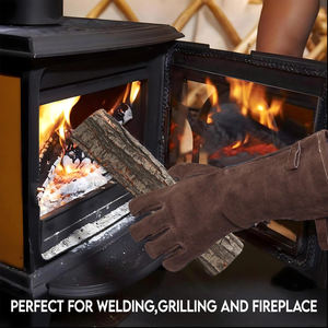 Guantes de Trabajo de Cuero Vacuno de Primera Calidad Directo de Fábrica, Guantes de Seguridad para Soldadura Resistentes a Impactos y al Fuego - Product Image 6
