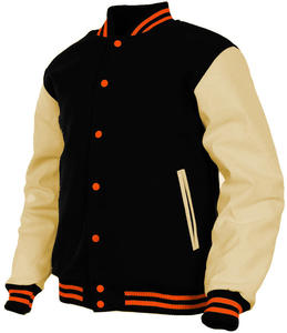 Chaqueta Varsity Clásica con Mangas de Cuero de Alta Calidad, Diseñada para Equipos Escolares, Deportes Universitarios y Moda Letterman - Product Image 5