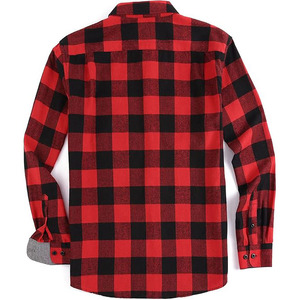 Men's Cropped <b>Flannel</b> Shirt Trendy Long Sleeve Lightweight Casual Button up Fashion Street Style 100% Cotton Soft - Product Image 3