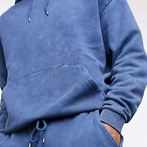 Ensemble de survêtement délavé pour homme de qualité supérieure, en tissu respirant, pour le sport et le jogging, avec sweat à capuche et pantalon, grande taille, style streetwear décontracté, OEM, très demandé - Product Image 4