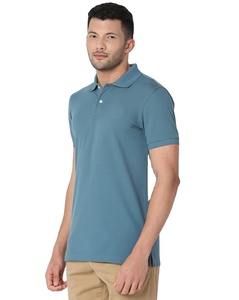Camisas Personalizables de Algodón 100% y Fibra de Bambú para Hombre, Manga Corta, Estampado Digital, Transpirables, con Patrón Sólido, Tejidas, Polos de Golf - Product Image 1