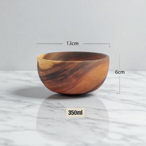 Tazón de madera para servir, utensilio de cocina versátil, tazón de madera multiusos, tazón de madera para uso diario. - Product Image 3