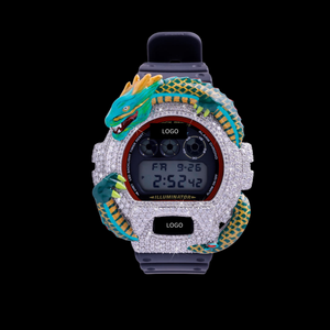 GA2100 Iced Out Luxury Diver Analog Mod Watch Custom Stainless Steel <b>Case</b> CasiOak Style Diamond Look Watch Kit Gshok for Men - Product Image 2