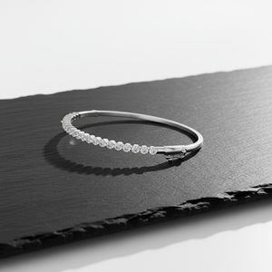 Pulsera de tenis clásica de oro rosa con diamantes, chapada en plata de ley, regalo de lujo para bodas y fiestas, joyería fina para mujer con diseño atemporal - Product Image 2