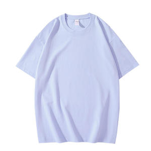 200g European Size Cotton/<b>Polyester</b> <b>Yarn</b> Dyed Knitted Breathable Men's Casual Round-neck Short Sleeve T-shirt Wholesale - Product Image 6