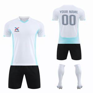 Uniforme de Fútbol Profesional para Equipos 7V7, Bordado en 3D, Secado Rápido, 100% Poliéster, Cuello en V, Camisetas Deportivas Unisex para Adultos, Venta al Por Mayor OEM - Product Image 1