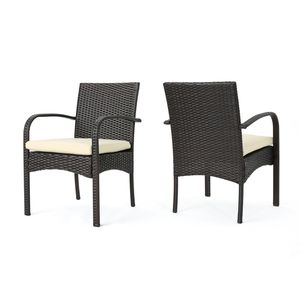 Sedia da Pranzo in Vimini Sintetico CORDOBA KD PE, Elegante Sedia da Giardino per Pranzo all'Aperto - Product Image 2