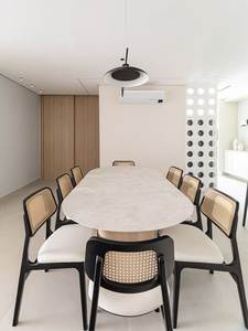 Juego de Comedor Moderno y Minimalista con Sillas de Respaldo de Mimbre - Product Image 2