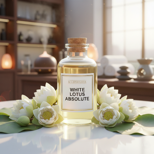 Huile absolue de lotus blanche, extrait naturel de Nymphaea Lotus pour la parfumerie de luxe et l'aromathérapie - Product Image 4