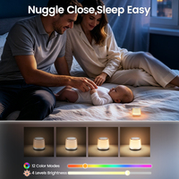 Machine à bruit blanc portable avec batterie rechargeable personnalisée 24H, 12 modes d'éclairage ambiant, veilleuse et 35 sons