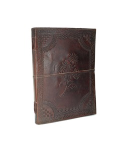 Carnet de notes pour invités Flowers Journal - Carnet de croquis en cuir - Product Image 1