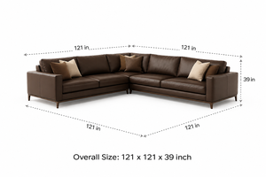 Juego de Sofás de Cuero Genuino Moderno, Sofá de Cuero de Lujo, Muebles para Sala de Estar, Hogar, Oficina, Villa y Espacios Comerciales - Product Image 2
