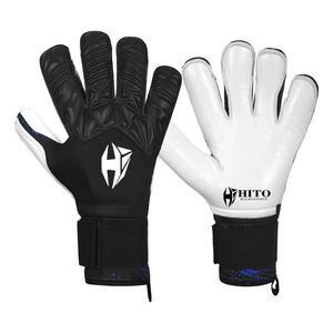 Gants de gardien de but en gros, style professionnel, contact en latex sur la paume avant, dos en silicone injecté, découpe Meduis, enveloppe pour les doigts et le pouce - Product Image 4