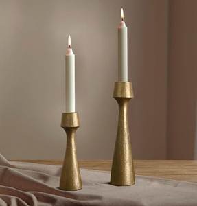 Golden Aluminium Candlestick Holder Handmade Customized Metal <b>Candle</b> Holder For Home & Event Decoration Christmas <b>Candle</b> Holders - Product Image 1