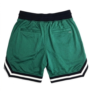 OEM Custom <b>Men</b> Green Mesh Drawstring <b>Shorts</b> With <b>Zip</b> <b>Pockets</b> Breathable Sportwear Regular Fit Solid Color Athletic <b>Shorts</b> - Product Image 2