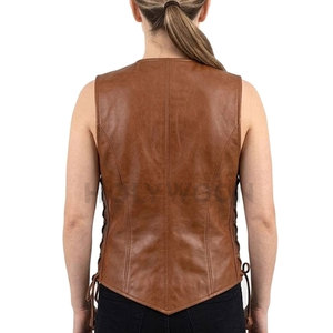 Chaleco de Cuero para Mujer, a la Moda, Impermeable, Estilo Urbano, Diseño Ligero, Prenda Exterior Informal para Uso Diario - Product Image 2
