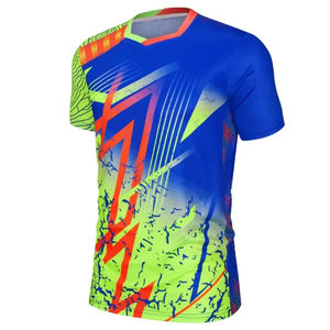 T-shirts sportifs pour hommes en coton 100% avec logo personnalisé, style décontracté, coupe régulière, impression par sublimation, jersey de course pour hommes - Product Image 5