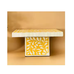 Joyero cuadrado con incrustaciones de hueso hecho a mano para la decoración del hogar y la boda de Artisan Craft - Product Image 5