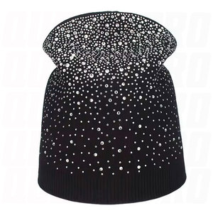 Custom Logo Jacquard Rhinestone Beanie <b>Hat</b> Warm <b>Winter</b> Knitted Breathable Waterproof 100 Percent Acrylic Unisex Fashion - Product Image 5