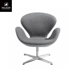 Nordic Single Sofa Chair Leather Fabric Rotating Lift Hotel Restaurant Negotiation Computer Leisure <strong>Armchair</strong> Metal Flannel Chair - Product Image 6
