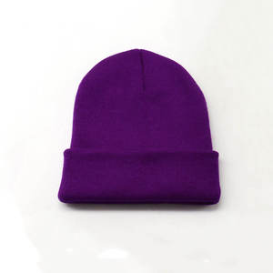 Orange Beanie Hat Unisex Adult Solid Color Knit <b>Winter</b> <b>Cap</b> Casual Style 56-58CM Head Circumference - Product Image 5
