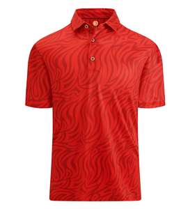 Chemise de golf à coupe ajustée, séchage rapide, imprimé intégral, 80% polyester, 20% élasthanne, logo personnalisé - Product Image 1