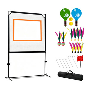 Portable Paddle Game <b>Net</b> with Rackets and Shuttles for Outdoor Play All Seasons Mesh Frame Set - Product Image 1