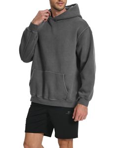 Sweat-shirts à capuche pour hommes, épais, unis, d'automne, imprimés en sérigraphie, de haute qualité, coupe classique, avec poches, coupe-vent et respirants - Product Image 6