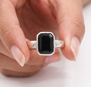 Bague de mariage unisexe en argent sterling 925 avec saphir bleu naturel 2,50 carats, taille radiant, sertie clos, certifiée - Product Image 6